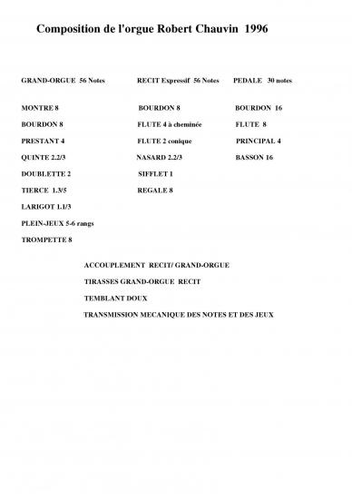 Composition de l orgue