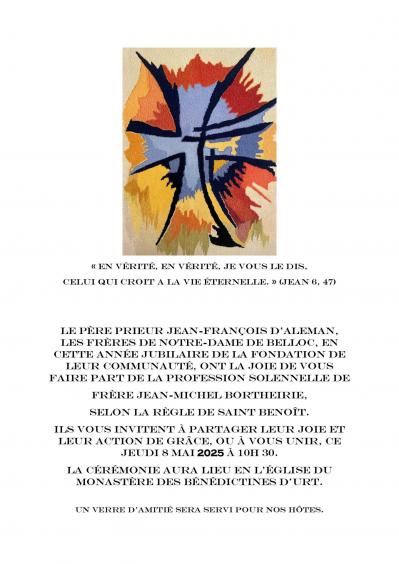 Faire part profession solennelle fr jean michel