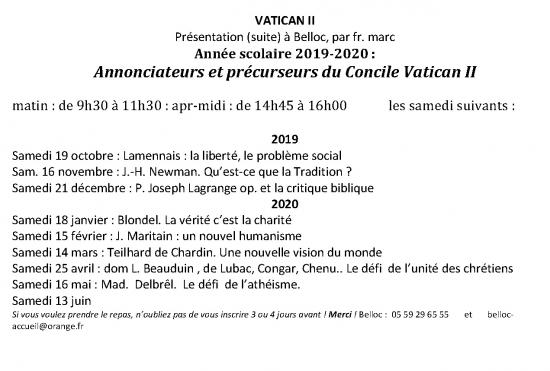 Cours du P. Marc sur Vatican II
